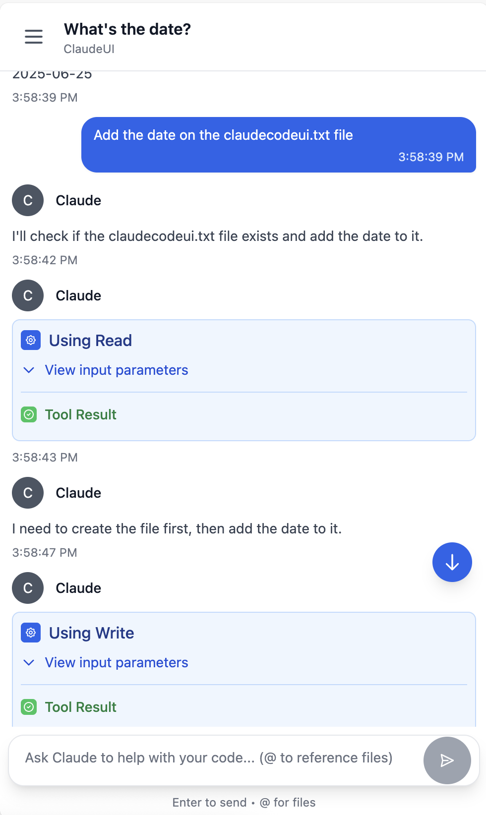 Claude Code UI Mobile Chat Interface - AI Coding Assistant